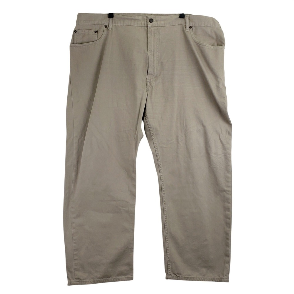 Levi's 559 Relaxed Straight Pants Mens 46x29.5 Khaki Tan Casual Workwear Dad